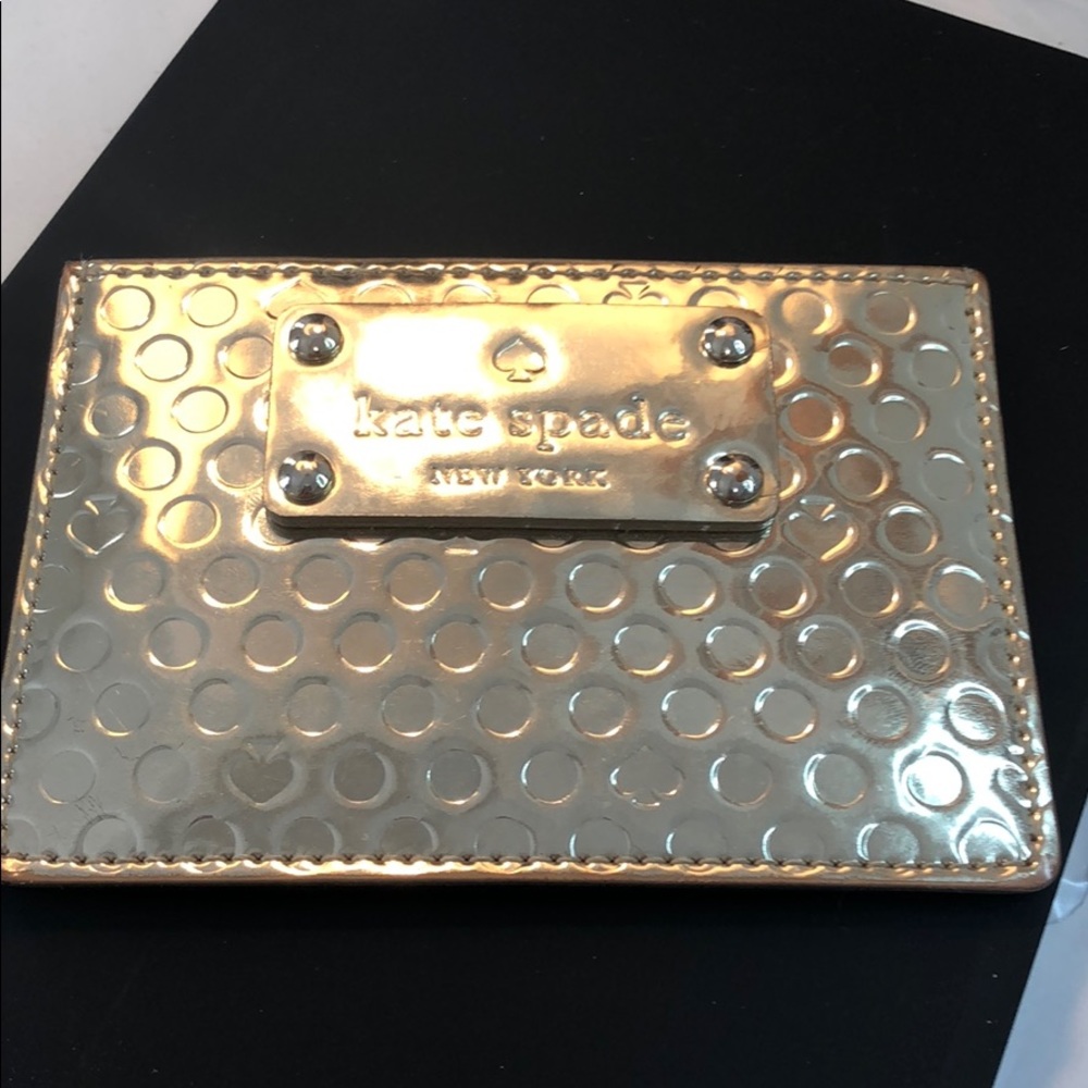 Kate Spade Gold & Black Card Wallet